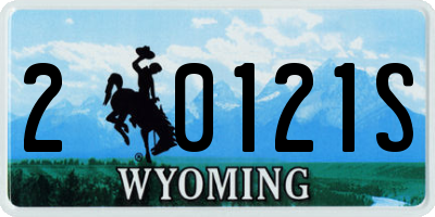 WY license plate 20121S