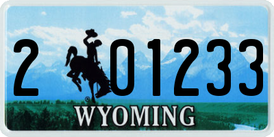 WY license plate 201233