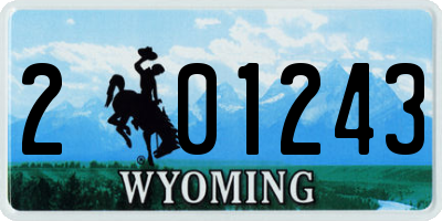 WY license plate 201243