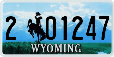 WY license plate 201247