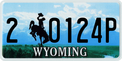 WY license plate 20124P