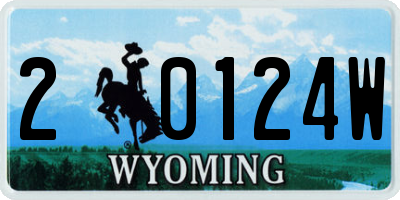 WY license plate 20124W
