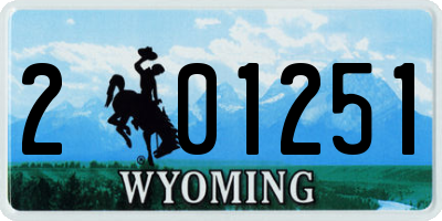 WY license plate 201251