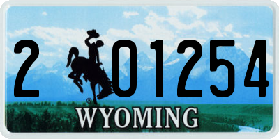 WY license plate 201254