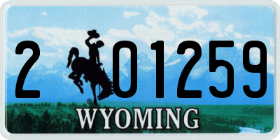 WY license plate 201259