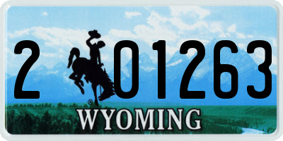 WY license plate 201263
