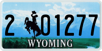 WY license plate 201277