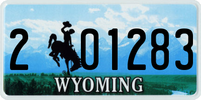 WY license plate 201283
