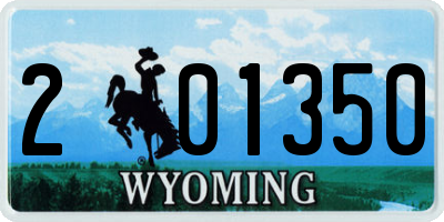 WY license plate 201350