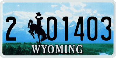 WY license plate 201403