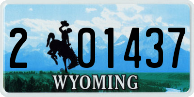 WY license plate 201437