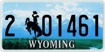 WY license plate 201461