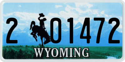 WY license plate 201472