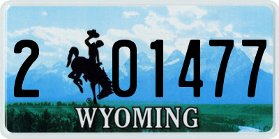 WY license plate 201477