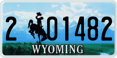 WY license plate 201482