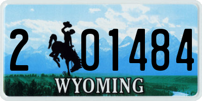 WY license plate 201484