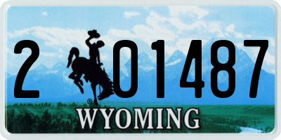 WY license plate 201487
