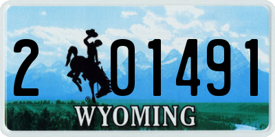 WY license plate 201491