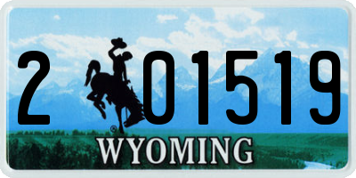 WY license plate 201519
