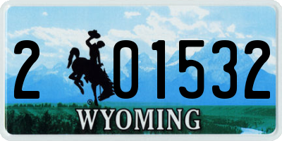 WY license plate 201532