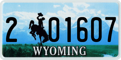 WY license plate 201607