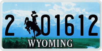 WY license plate 201612