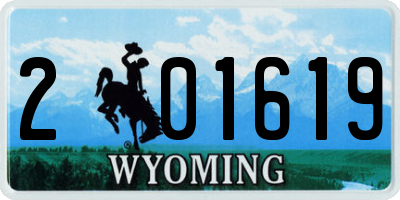 WY license plate 201619