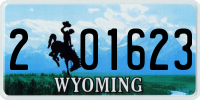 WY license plate 201623