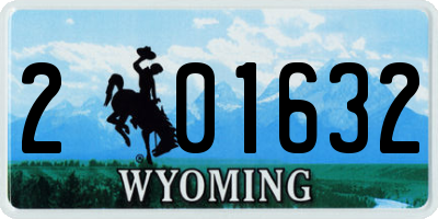 WY license plate 201632