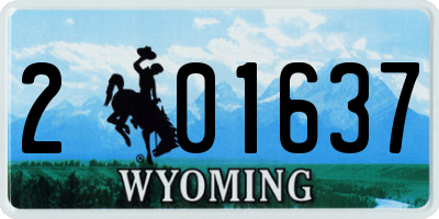 WY license plate 201637