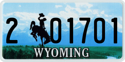 WY license plate 201701