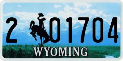 WY license plate 201704