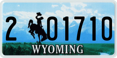 WY license plate 201710