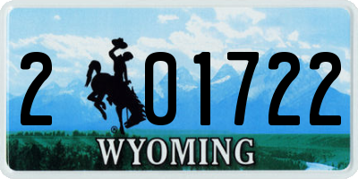 WY license plate 201722