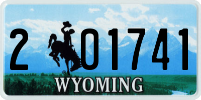 WY license plate 201741