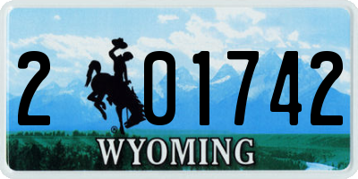 WY license plate 201742