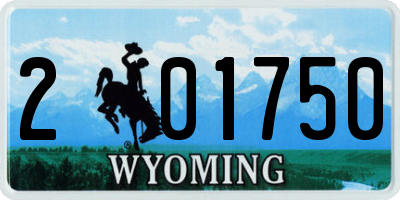 WY license plate 201750