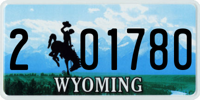 WY license plate 201780