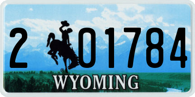 WY license plate 201784