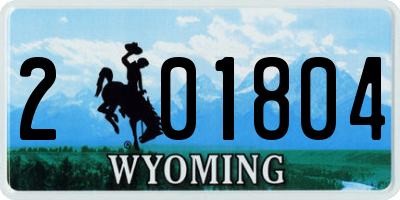 WY license plate 201804