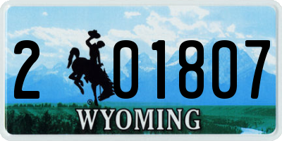 WY license plate 201807