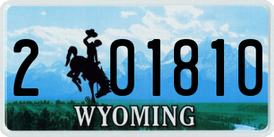 WY license plate 201810