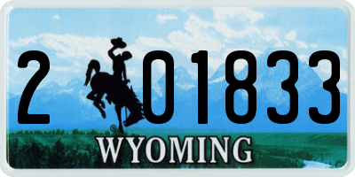 WY license plate 201833