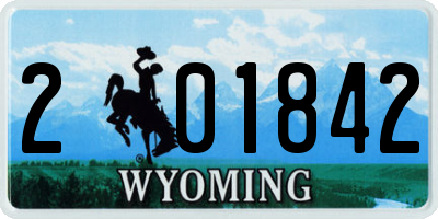 WY license plate 201842