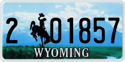 WY license plate 201857