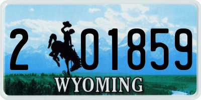 WY license plate 201859