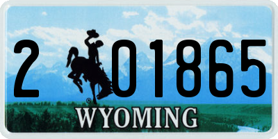WY license plate 201865
