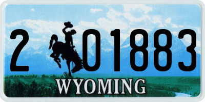 WY license plate 201883