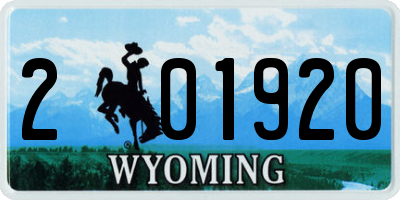 WY license plate 201920