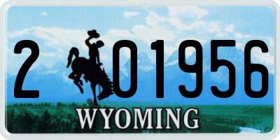 WY license plate 201956